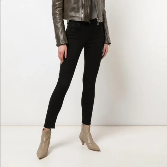 AGOLDE Black Skinny Jeans - Mid-rise - Picture 1 of 11